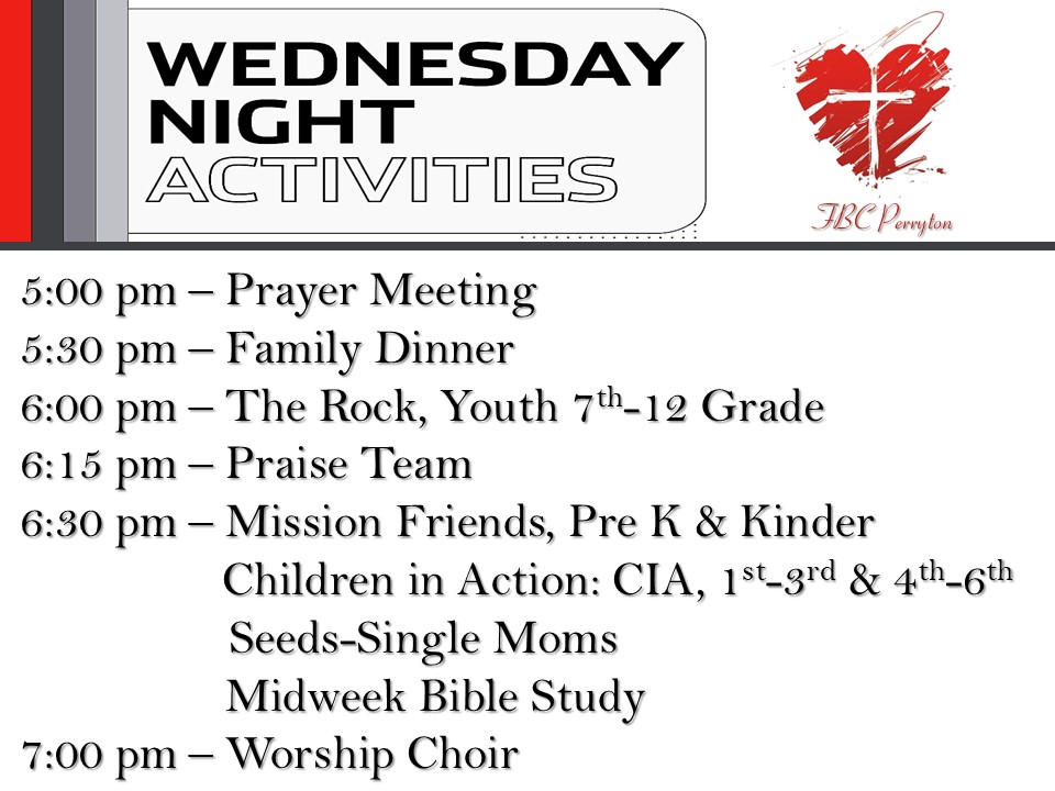 Wednesday Activities and Family Dinner