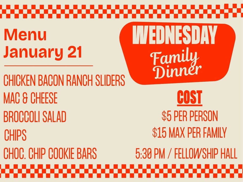 Wednesday Family Dinner