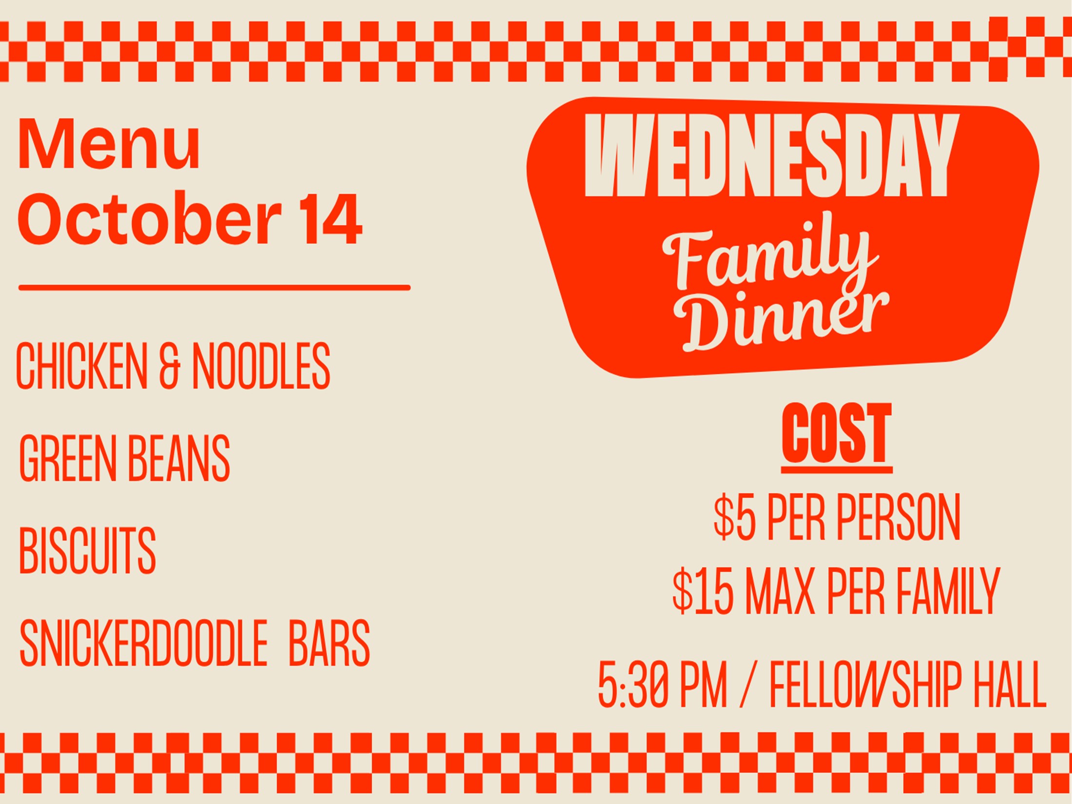 Wednesday Family Dinner