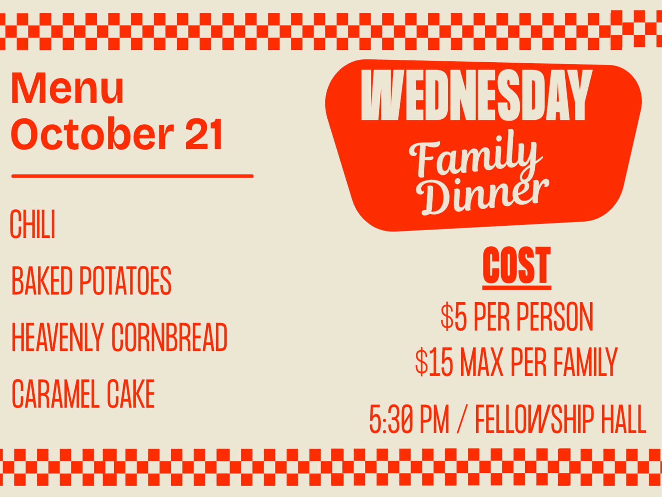 Wednesday Family Dinner