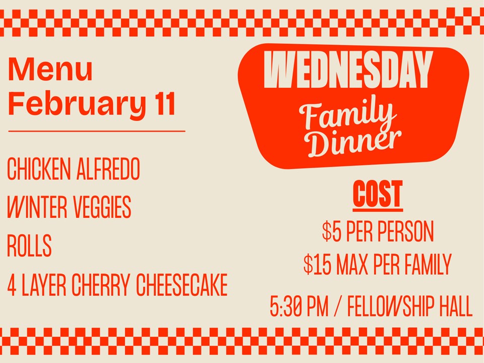 Wednesday Family Dinner