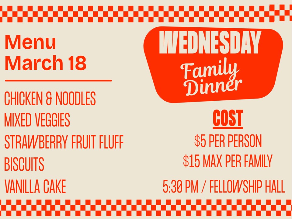 Wednesday Family Dinner