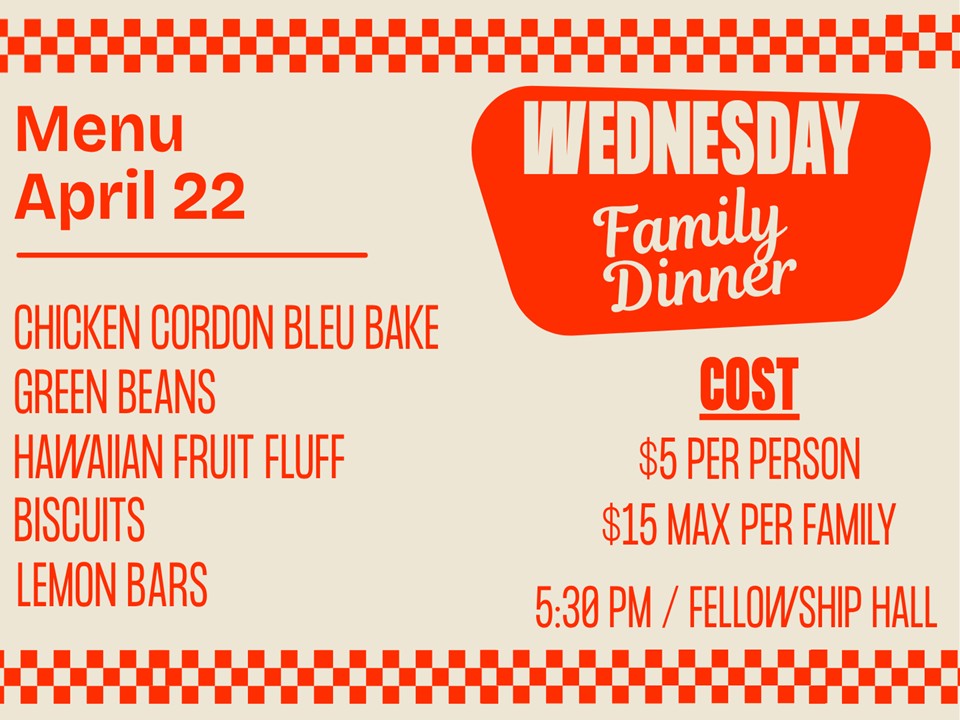 Wednesday Family Dinner