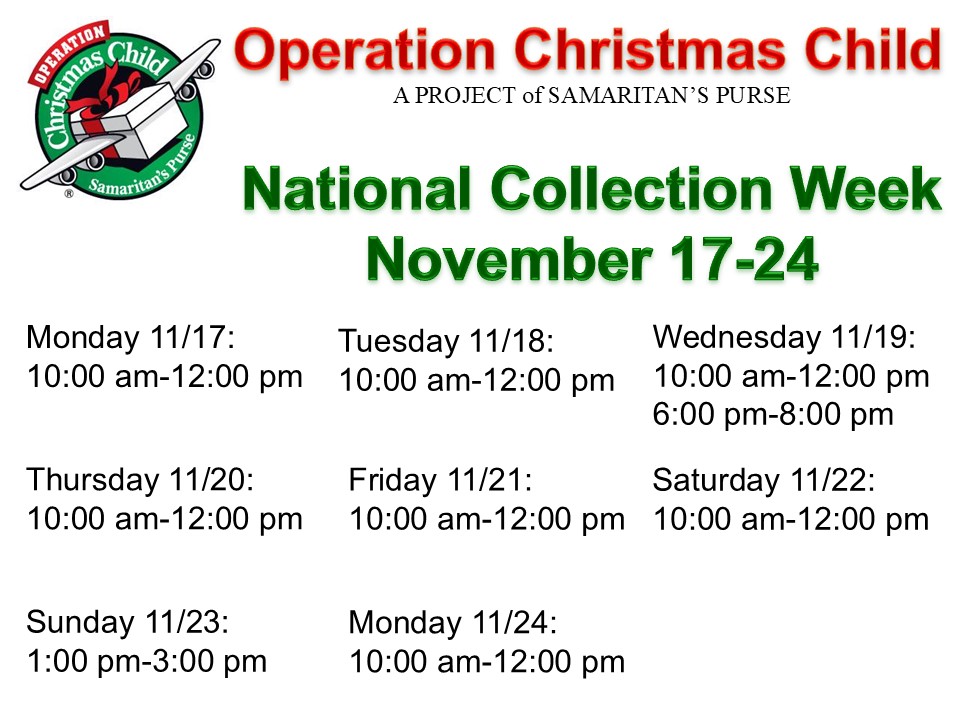 OCC Collection Week