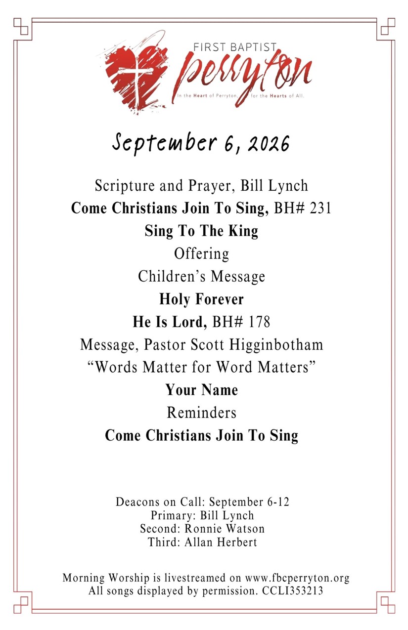 Weekly Bulletin September 6-13